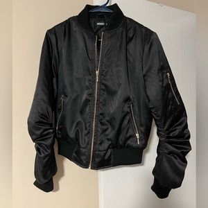 Women’s black bomber jacket. Size small